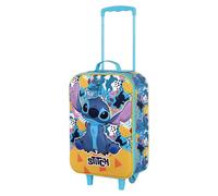 Disney Lilo and Stitch Colors-Soft 3D Trolley Suitcase, Turquoise, 17 x 33 x 52 cm, Capacity 26 L