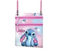 Disney Lilo and Stitch Cosmic-Action Vertical Crossbody Bag, Pink, 15 x 17 cm