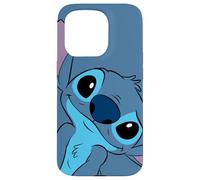 Disney Lilo and Stitch Cute Stitch Face Slate Gray Case for iPhone 15 Pro