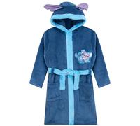 Disney Lilo And Stitch Dressing Gown | Girls Bathrobe | Fleece Dressing Gown With 3D Ears | Blue 8-9 Years