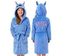 Disney Lilo And Stitch Dressing Gown | Girls Bathrobe | Fleece Dressing Gown With 3D Ears | Official Stitch Merchandise