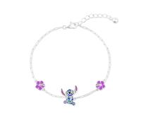 Disney Lilo and Stitch Flower Bracelet - Silver