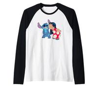 Disney Lilo and Stitch Funny Kisses Raglan Baseball Tee