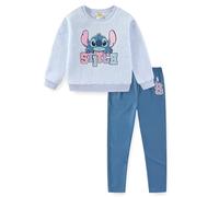 Disney Lilo and Stitch Girls Big Kids Sweatshirt and Leggings, blue, 5