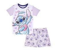 Disney Lilo and Stitch Girls Pyjamas Short PJs, Ages 5 to 15 Years Old (11-12 Years) Lilac