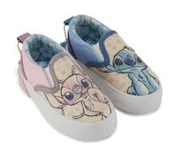 Disney Lilo and Stitch Girls Slip On Sneakers - Lilo, Stitch, Angel, Ohana Slip-on Design Shoes for Kids, Stitch Slip On Sneaker, lightblue, 7 Little Kid