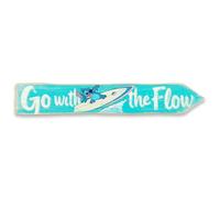 Disney Lilo and Stitch Go With the Flow Arrow Wood Wall Decor - Chill Stitch Wall Art for Bedroom or Bathroom