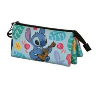 Disney Lilo and Stitch Guitar-Triple Pencil Case, Green, 23 x 11 cm
