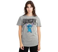 Disney Lilo and Stitch Hangry Ladies T Shirt, Athletic Heather, X-Large