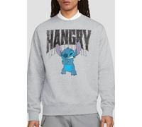 Disney Lilo And Stitch Hangry Sweatshirt, Athletic Heather In Light Grey Light Grey