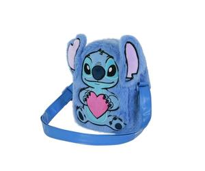 Disney Lilo and Stitch Heart-Action Plush Crossbody Bag, Blue