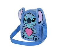 Disney Lilo and Stitch Heart-Square Plush Crossbody Bag, Blue
