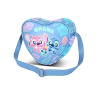 Disney Lilo and Stitch Jolly-Casual Heart Shoulder Bag, Blue, 21 x 15.5 cm