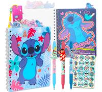 Disney Lilo and Stitch Journal with Pens Set for Kids - Bundle with Stitch Spiral Notebook with Tabs Plus 3 Lilo and Stitch Pens, Stickers, More | Lil