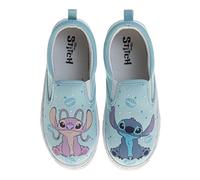 Disney Lilo and Stitch Low Top Sneaker Stitch Low Shoes Slipon Closure Padded Lightweight Sizes 6-12 Small Kid 5-4 Big Kid 5-10 Adult, Blue Pink, 5 Adult