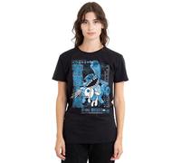 Disney Lilo and Stitch Manga Jump Ladies T Shirt, Black, X-Large