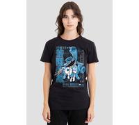 Disney Lilo and Stitch Manga Jump Ladies T Shirt, Black, X-Large