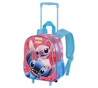 Disney Lilo and Stitch Match-Small 3D Backpack with Wheels, Pink, 26 x 34 cm, Capacity 12.5 L