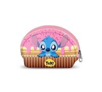 Disney Lilo and Stitch Muffin-Casual Oval Coin Purse, Pink, 12 x 9 cm