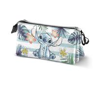 Disney Lilo and Stitch Ocean-Triple Pencil Case, Blue 23 x 11 cm