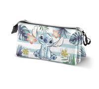 Disney Lilo and Stitch Ocean-Triple Pencil Case, Blue 23 x 11 cm