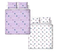 Disney Lilo and Stitch Officially Licensed Double Duvet Cover Set | Chill Design Reversible 2 Sided Bedding Including 2 Matching Pillow Cases | Perfect For Kids Bedroom | Polycotton