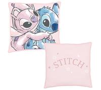 Disney Lilo And Stitch Officially Licensed Square Cushion, Super Soft Pillow | Chaos And Cuddles Reversible Design | Perfect For Bedroom Or Living Room Décor | 40 x 40cm
