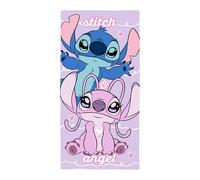 Disney Lilo and Stitch Officially Licensed Towel, Super Soft 100% Cotton | Chill Design Featuring Angel and Stitch | Perfect The Home, Bath, Beach & Swimming Pool | One Size 70cm x 140cm
