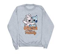 Disney Lilo And Stitch Ohana Angel Hug Sweatshirt In Grey Grey