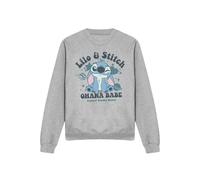 Disney Lilo & Stitch Ohana Babe Adults Crew Sweatshirt, Heather Grey | Size: Medium Disney Grey M