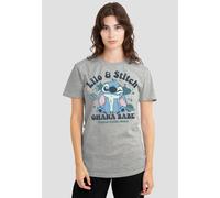 Lilo And Stitch Ohana Babe Womens T-Shirt S-2XL, Heather Grey