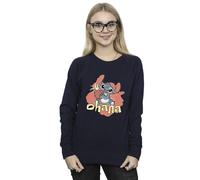 Lilo And Stitch Ohana Pineapple Sweatshirt Disney Navy L