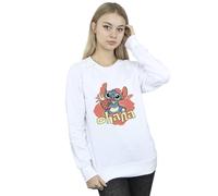 Disney Women's Lilo & Stitch Ohana Pineapple Sweatshirt in White | Size: Small Disney White S