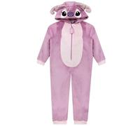 Disney Lilo And Stitch Onesie | Angel Girls Onesie With 3D Ears | Lilo & Stitch PJs For Girls | Pink 10-11 Years