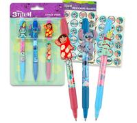 Disney Lilo and Stitch Pens Set - Bundle with 3 Lilo and Stitch Pens with Clip Plus Stickers for Kids School Supplies Desk Accessories for Boys, Girls