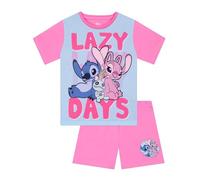 Disney Lilo And Stitch Pyjamas, Cute Stitch Pjs, Short Sleeve Girls Pyjamas, Kids Pjs For Summer, Pink 5-6 Years