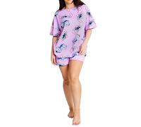 Disney Lilo and Stitch Pyjamas for Women | Short Sleeve Womens Stitch PJs | XS Blue