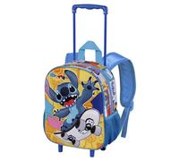 Disney Lilo and Stitch Skater-Small 3D Backpack with Wheels, Yellow, 26 x 34 cm, Capacity 12.5 L