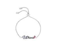 Disney Lilo and Stitch Sterling Silver Adjustable Friendship Bracelet
