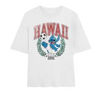 Disney Lilo and Stitch Stitch Ball Ladies Oversized T Shirt, White, XX-Large