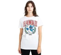 Disney Lilo and Stitch Stitch Ball Ladies T Shirt, White, XX-Large
