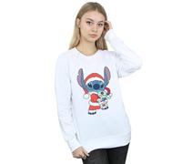 Disney Lilo And Stitch Stitch Christmas Sweatshirt In White