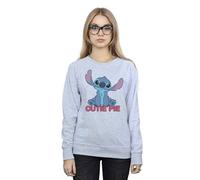Disney Women's Lilo & Stitch Stitch Cutie Pie Sweatshirt in Grey | Size: Small Disney Grey S