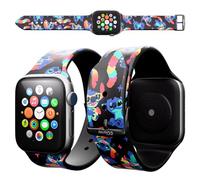 Disney Lilo and Stitch Stuff Strap for Apple Watch Series 9/8/7/6/5/4/3/2/1/SE 38mm 40mm 41mm | Lilo and Stitch Gift for Women and All Fans | Replacement Bands Compatible with, 38/40/41 MM, Silicone