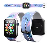 Disney Lilo and Stitch Stuff Wristband For Apple Watch Band Series 9/8/7/6/5/4/3/2/1/SE 38MM, 40MM, 41MM | Lilo and Stitch Gifts for Women, and All Fans | Replacement Apple Watch Compatible Bands For