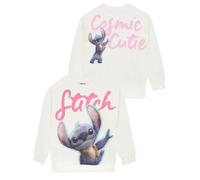 Disney Lilo And Stitch Sweatshirt, Stitch Clothes, Cotton Girls Jumper, Long Sleeve Kids Sweatshirt, Cream 7-8 Years