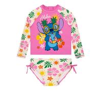 Disney Lilo and Stitch Swimming Costume, Stitch Girls Swimsuit, Girls Swimming Costume with Bows, Ages 5 to 13 Years