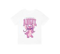 Disney Lilo and Stitch T Shirt | Summer Stitch Clothes for Girls | Cotton Girls’ T-Shirts | Ages 5 to 12 Years | White 11-12 Years