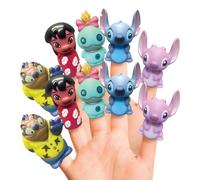 Disney Lilo & Stitch 10 Piece Finger Puppet Set - Educational Play, Party Favors, Bath and Pool Toys, Beach Fun, Playtime Activities