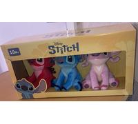 DISNEY LILO & STITCH 3 PACK KEYCHAIN TEDDYS RED BLUE & PINK 10m+ BNIB GIFT BABY